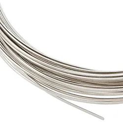 20Feet Silver Half Round Craft Wire 23 Gauge White Copper Beading Wire for Jewelry Making Wire Wrapping DIY Arts and Crafts