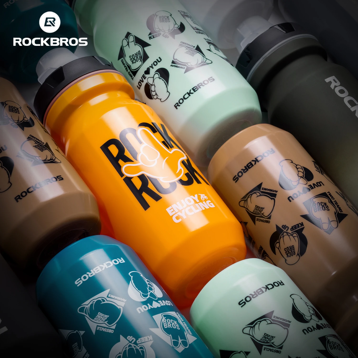 Garrafa de Água ROCKBROS 600/750ml, Grande Capacidade, PP5, Leve, para Ciclismo, Garrafa de Bebida Esportiva, à Prova de Vazamentos, Garrafa de Água Squeeze