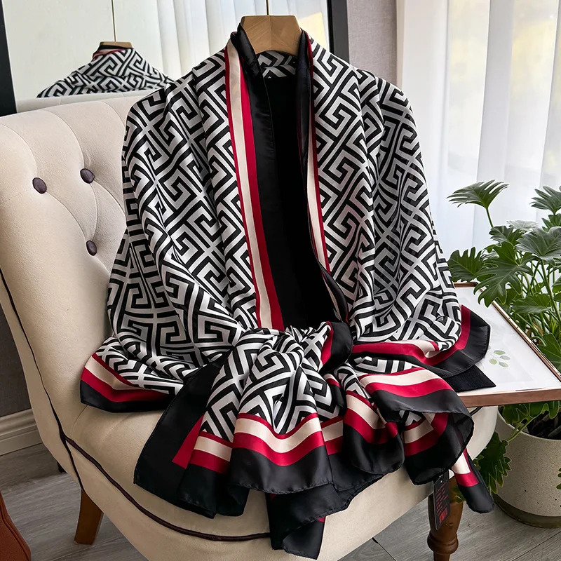 

Premium Silk Scarf Women's 2026 Silk Imitation Silk Long Ribbon Decorative Sunscreen Scarf Versatile Scarf Explosion