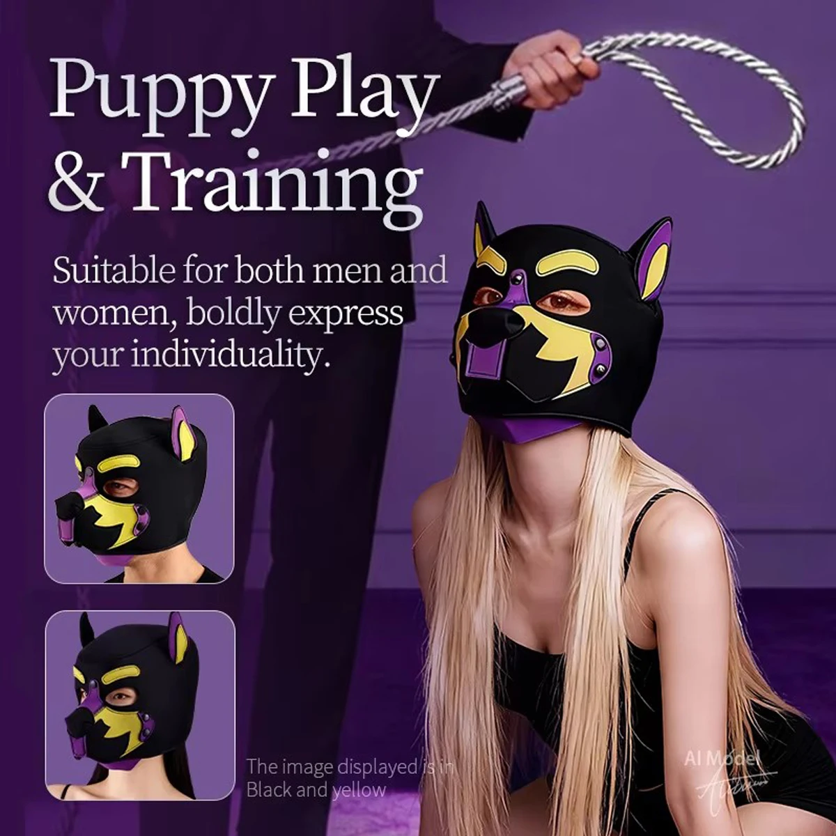 Neoprene dog headgear vest collar armband costume party costume mask cosplay adult sex toy Halloween gift Christmas gif