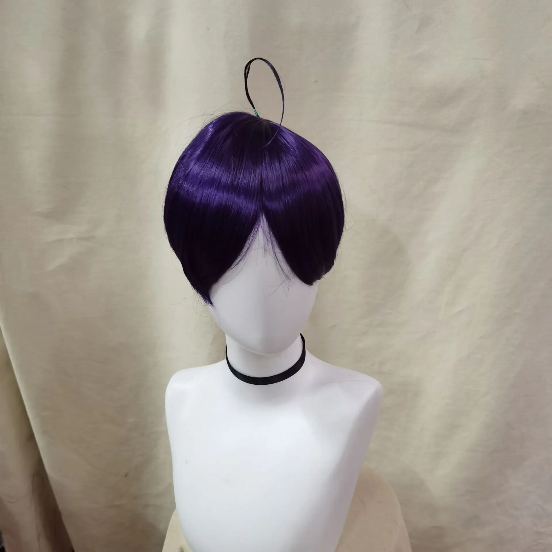 Anime Inside Out Disgust Cosplay Joy Peruca Curta Azul para Meninas Mulheres