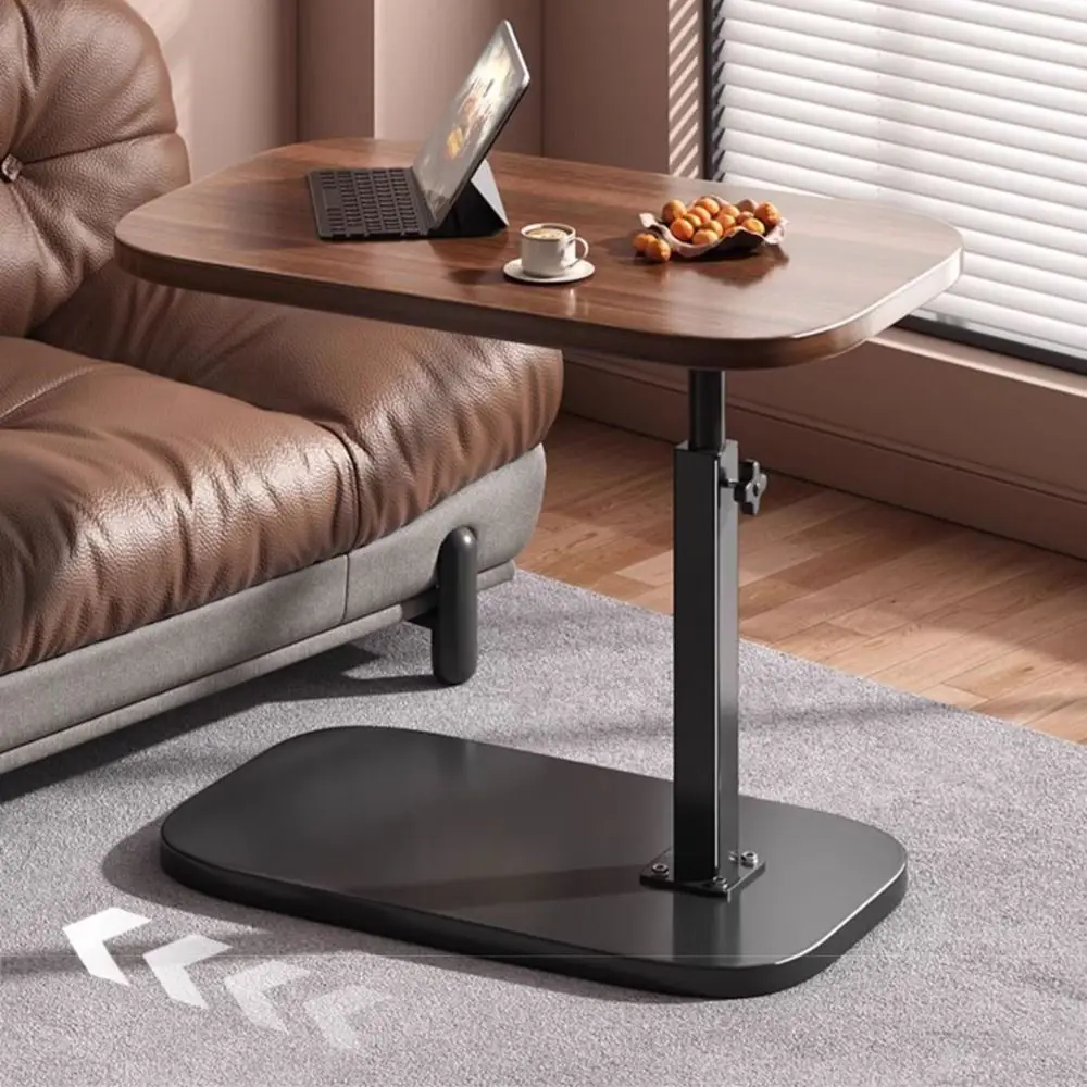 Foldable Sofa Edge Table Adjustable Height C-Shaped Mobile Storage Desk Flip Desktop Easy Installation Movable Tea Table Rack