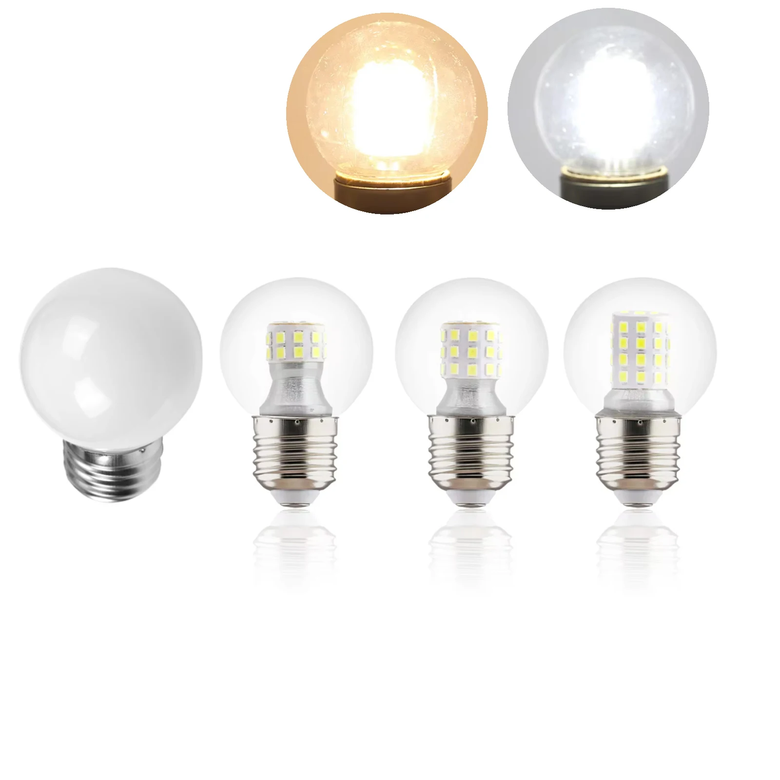 E27 G45 220V 240V LED Globe Light Bulbs 5W 7W 9W Cold Warm White Tricolor Clear Mliky PC Cover 360 Degree Lamps For Home Decor