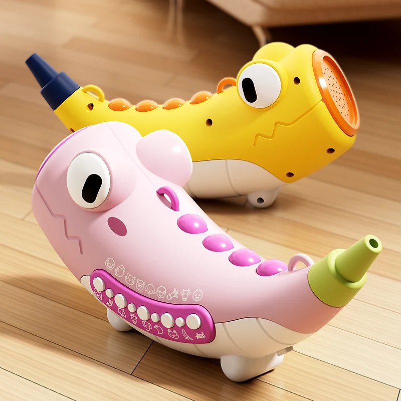 Brinquedo de chifre de desenho animado infantil simula vários sons de animais