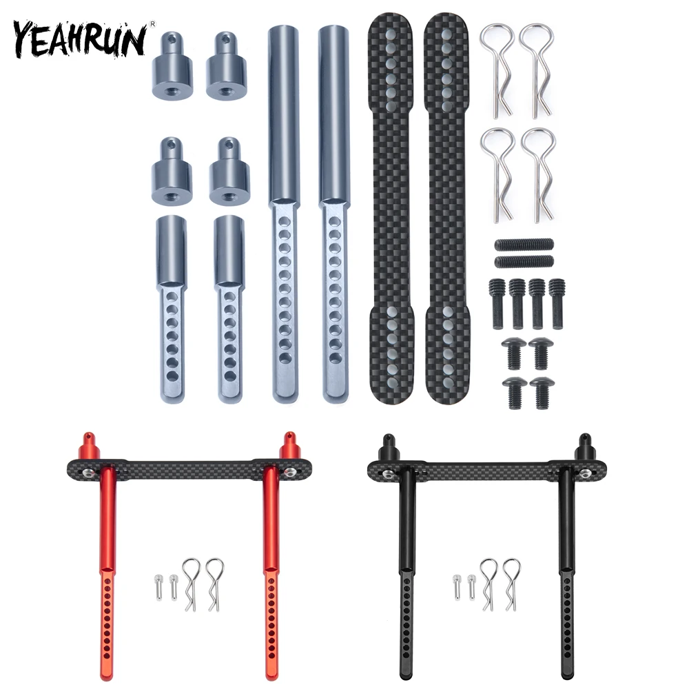 YEAHRUN RC Car Body Post Mounts Metal Alloy Front and Rear Shell Column for Axial SCX10 II 90046 1/10 RC Crawler Car Parts