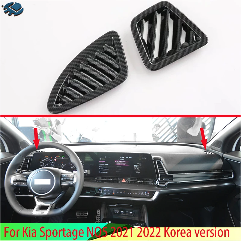 Korea version For Kia Sportage NQ5 2021 2022 ABS Air Vent Outlet Cover Dashboard Trim Bezel Frame Molding Garnish Accent Styling