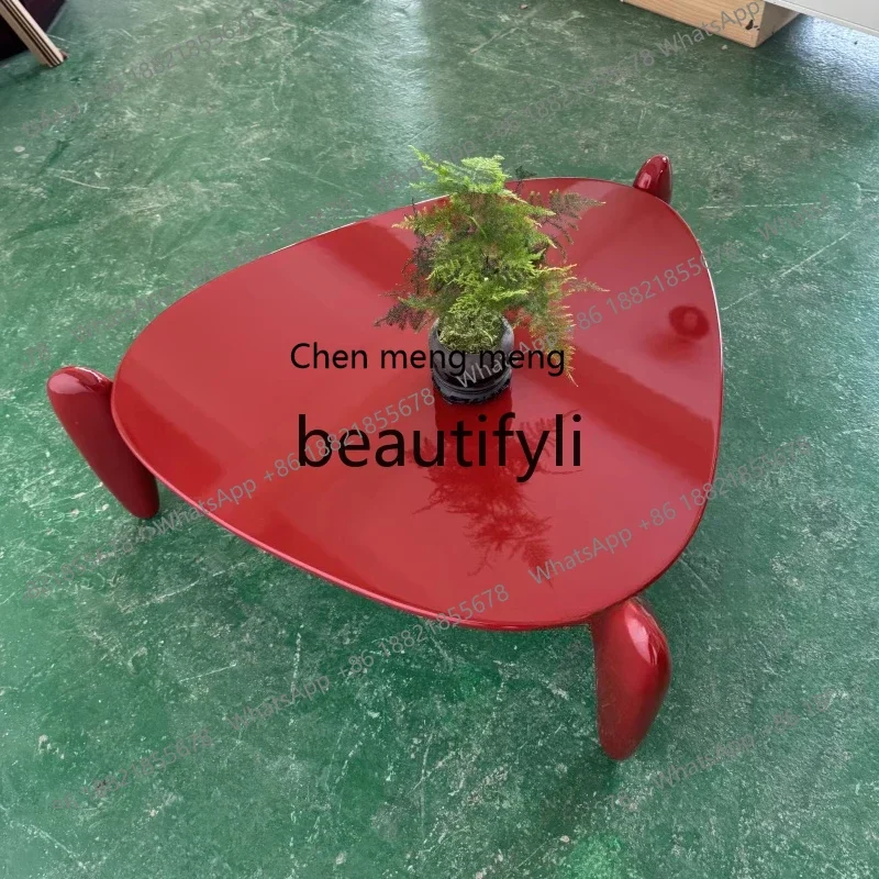 cn8350 ss Modern Minimalist Painted Coffee Table Small Apartment Home Living Room Creative Triangular Coffee Table