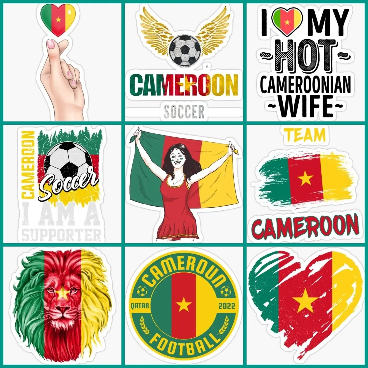 

Cameroonian Flag Map Stickers Motorcycle Truck Window Car Bumper Laptop Wall Bicycle Van Glass Helmet Racing Decal Customizable