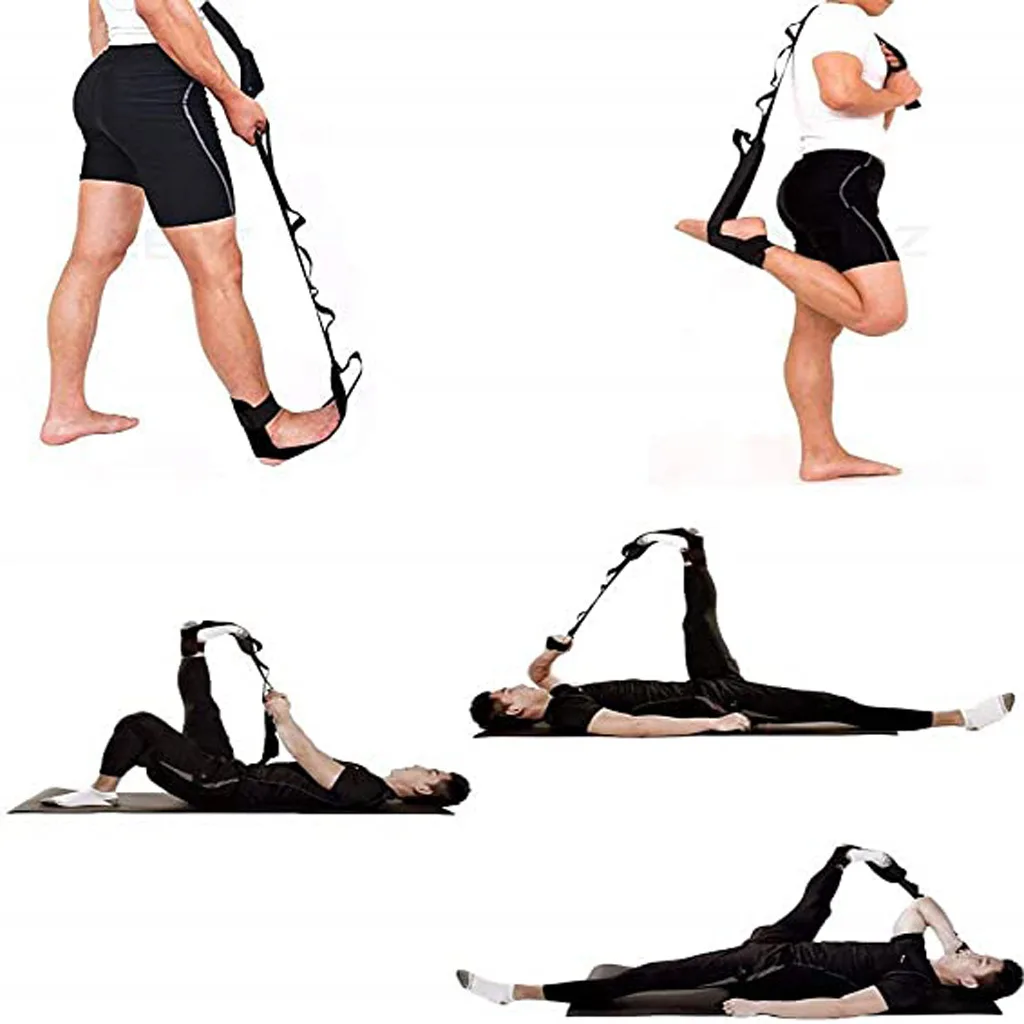 Yoga Stretching Strap Ankle Ligament Flex Strap With Loops Ligament Band for Leg Sport