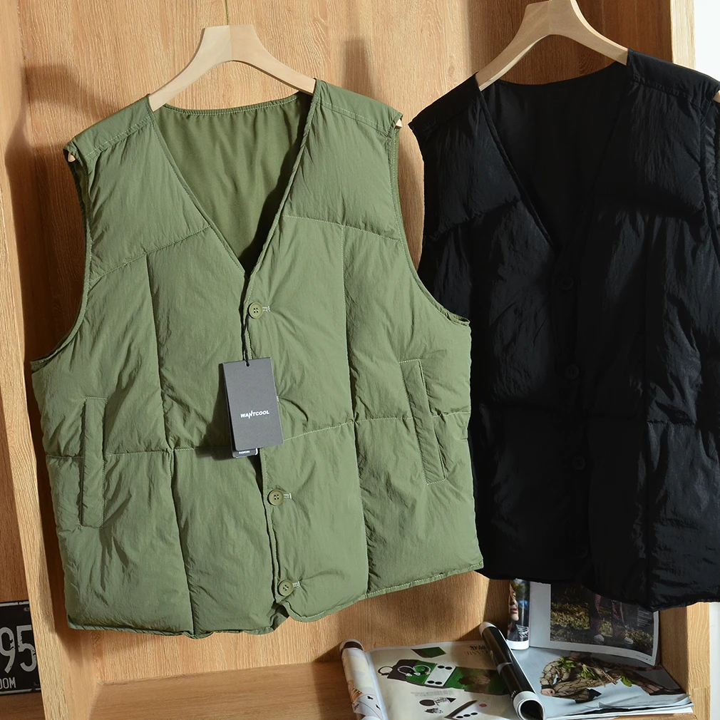 

Loose Fit Men's Outdoor Sports Vest Autumn Winter New Sle Waterproof Warm Bread Cotton Base Layer Vest Faion Urban Casual