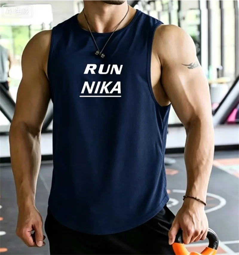 GEHT Mannen Bodybuilding Tank Tops Gym Workout Fitness Mouwloos Shirt Running Kleding Stringer Singlet Zomer Toevallige Vest