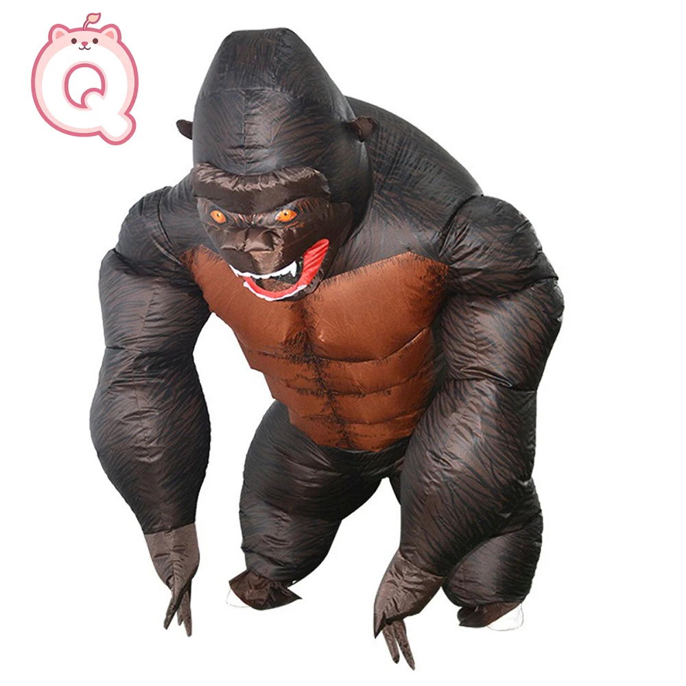 

Easter Performance King Kong Chimpanzee Inflatable Suit Escape Room Cosplay Prop Clothing Halloween Walking Cartoon Doll Costume