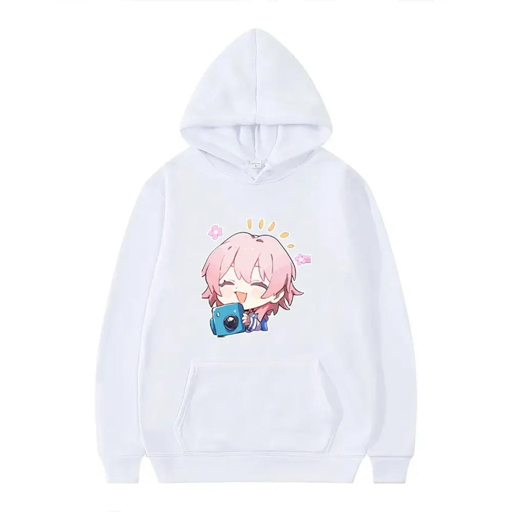 

Classic Cartoon Honkai: Star Rail Character March 7 Graphic Men's and Women's Long-sleeved Hoodies Pullover Streetwear Tops