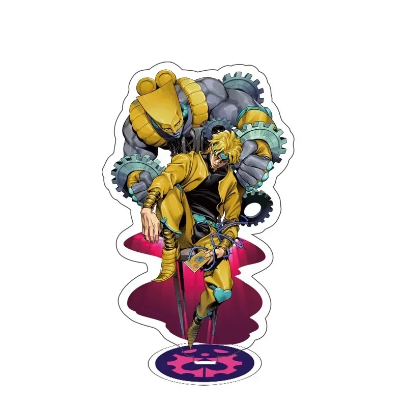 In Stock Wholesale Anime JoJo Bizarre Acrylic Figure Stand Sign Plate Desk Decor Kids For Friends Adventure Toys Standing Gift