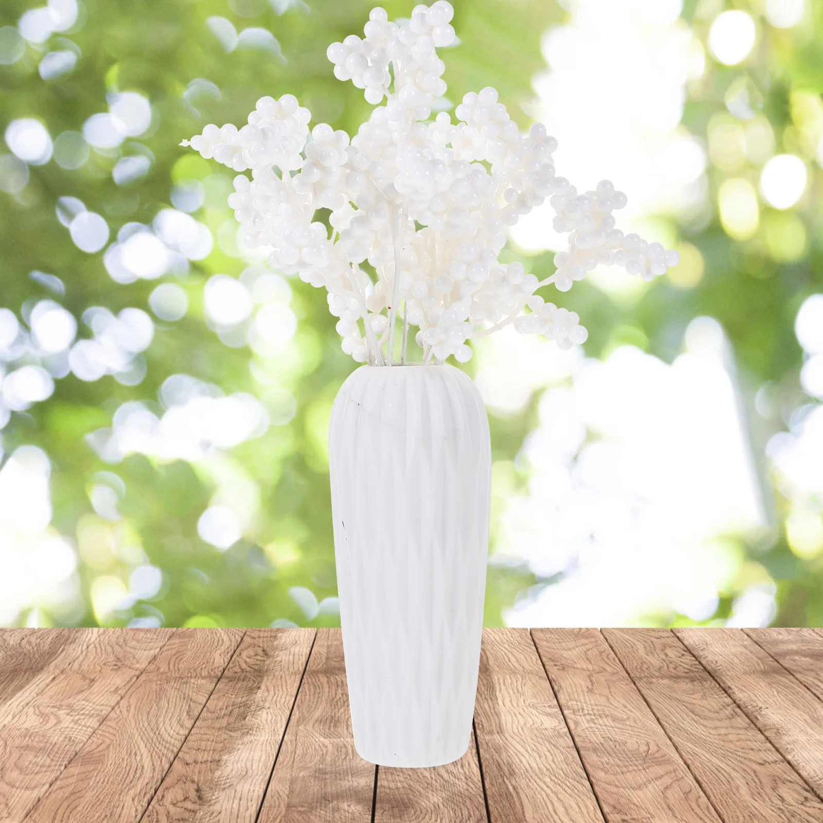 

12 Pcs Fake Berries Branch Faux Picks Artificial Berry Fruits White Decorative Branches