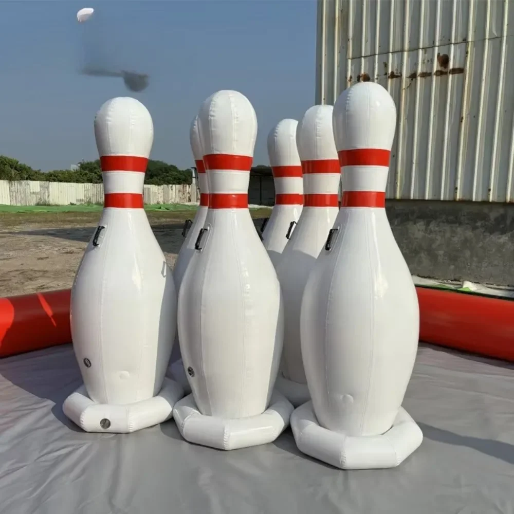 Unisex PVC Sport Bowling Pin Inflatable Balloon Fun Playground Games with 1-Year Warranty Repair Kits Blower Accessory