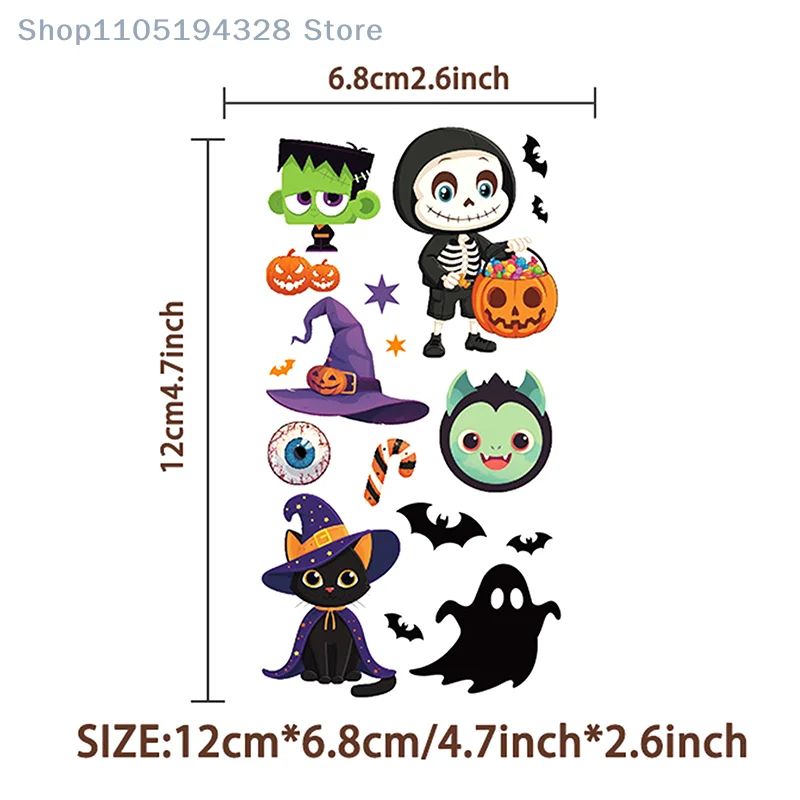 

[YA]10 Sheets Kids Toy Gift Halloween Pumpkins Tattoo Sticker Temporary Fake Tattoo Arm Hands Body Waterdichte Tatouages