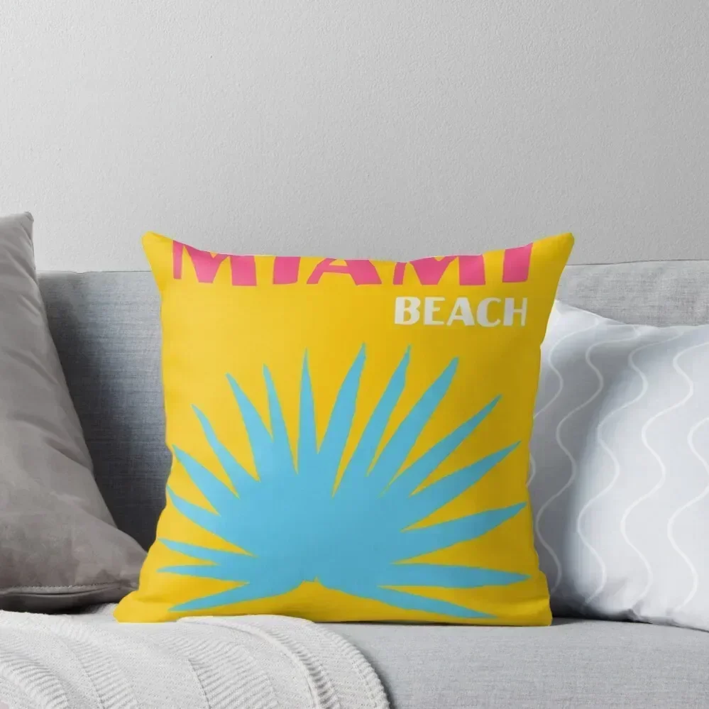 Miami beach asouline Throw Pillow Pillowcase Pillow Cover christmas decorations 2025 pillow