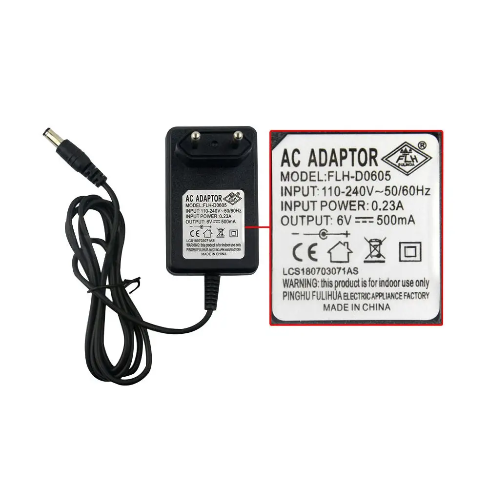 Durable U.S. British European Standard 6V 500mA 12V 1000mA FLH-D0605 Power Adapter Stroller Charger FLH-D1210
