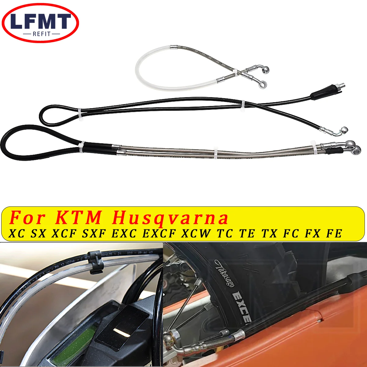 

Motocycle Front & Rear Brake Oil Hose For KTM EXC EXCF SX SXF XC XCF 125 150 200 250 300 350 400 450 500 530 2014-2023 Universal