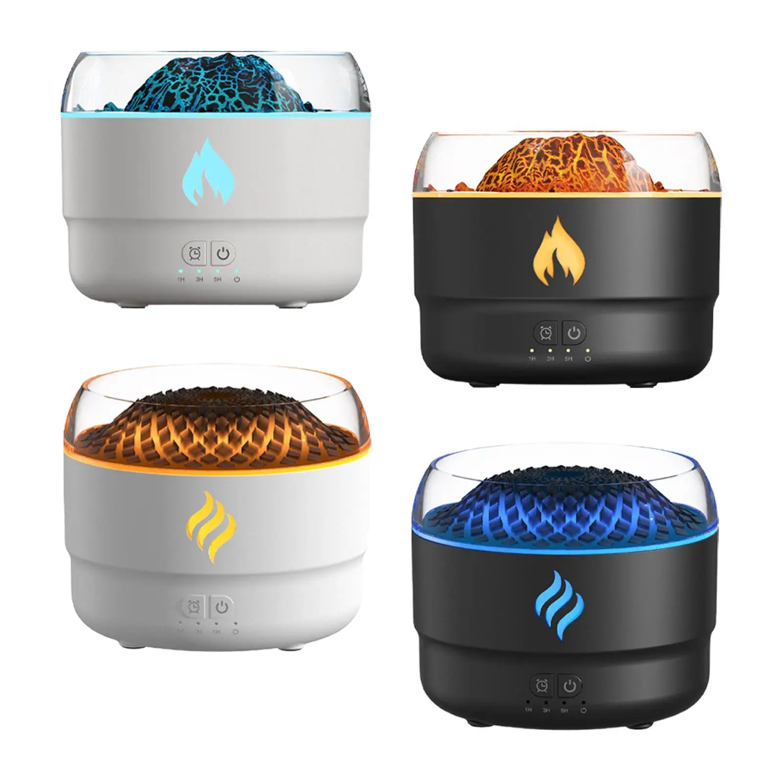 

Ultrasonic Humidifier 280ml Home Fragrance Fireplace Essential Oil Diffuser Air Humidifier for Cars SPA Bedroom Living Room Yoga