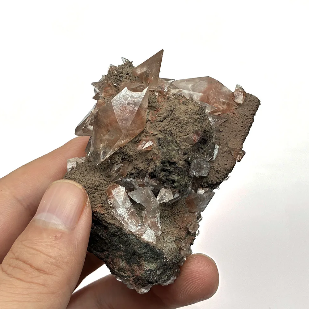 A0-6A 1 قطعة 100% الإسفار الطبيعي أحجار الكالسيت الأحمر والبلورات بلورات الشفاء