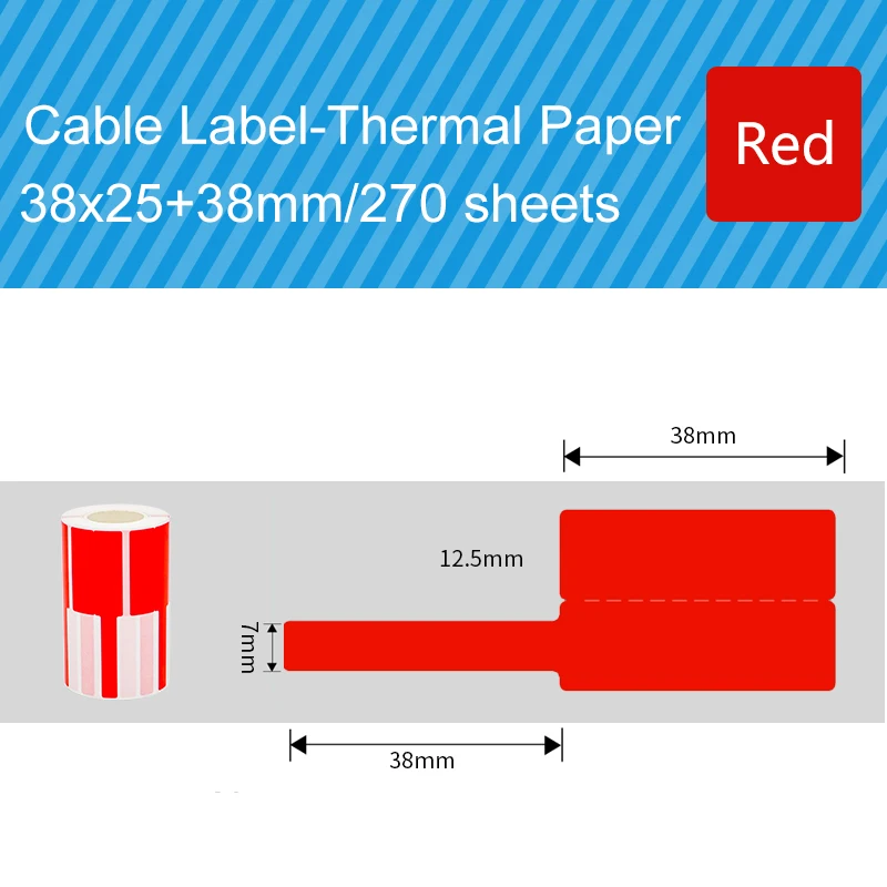 Detong Thermal Synthetic Paper 270PS Cable Label Sticker Compatible With DP80 and DP30S Printer