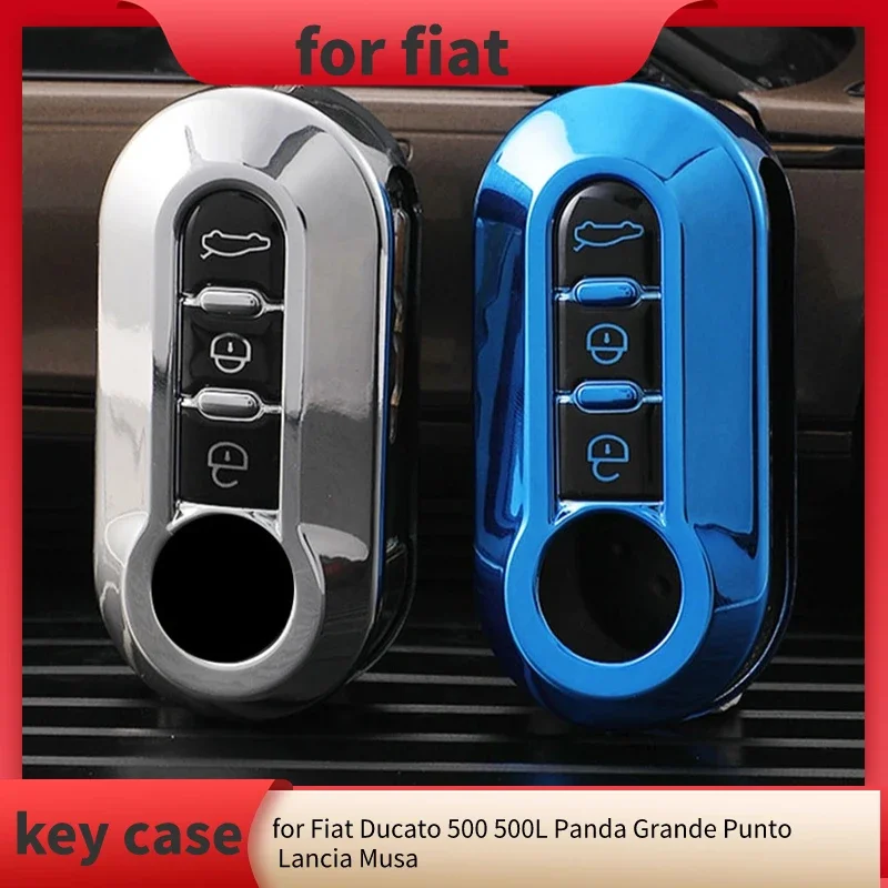 

3Buttons Car Flip Key Case Cover for Fiat Ducato 500 500L Panda Grande Punto Lancia Musa Auto Shell Fob Accessories