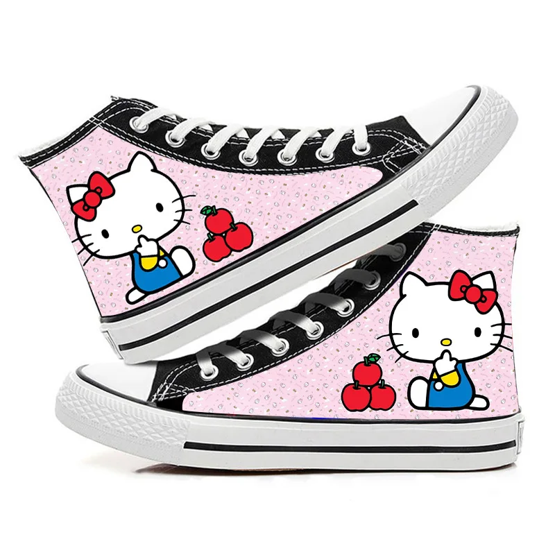 Hello Kitty My Melody Canvas Shoes Cartoon New Summer Thin High-Top Sneakers Students Versatile Casual Shoes