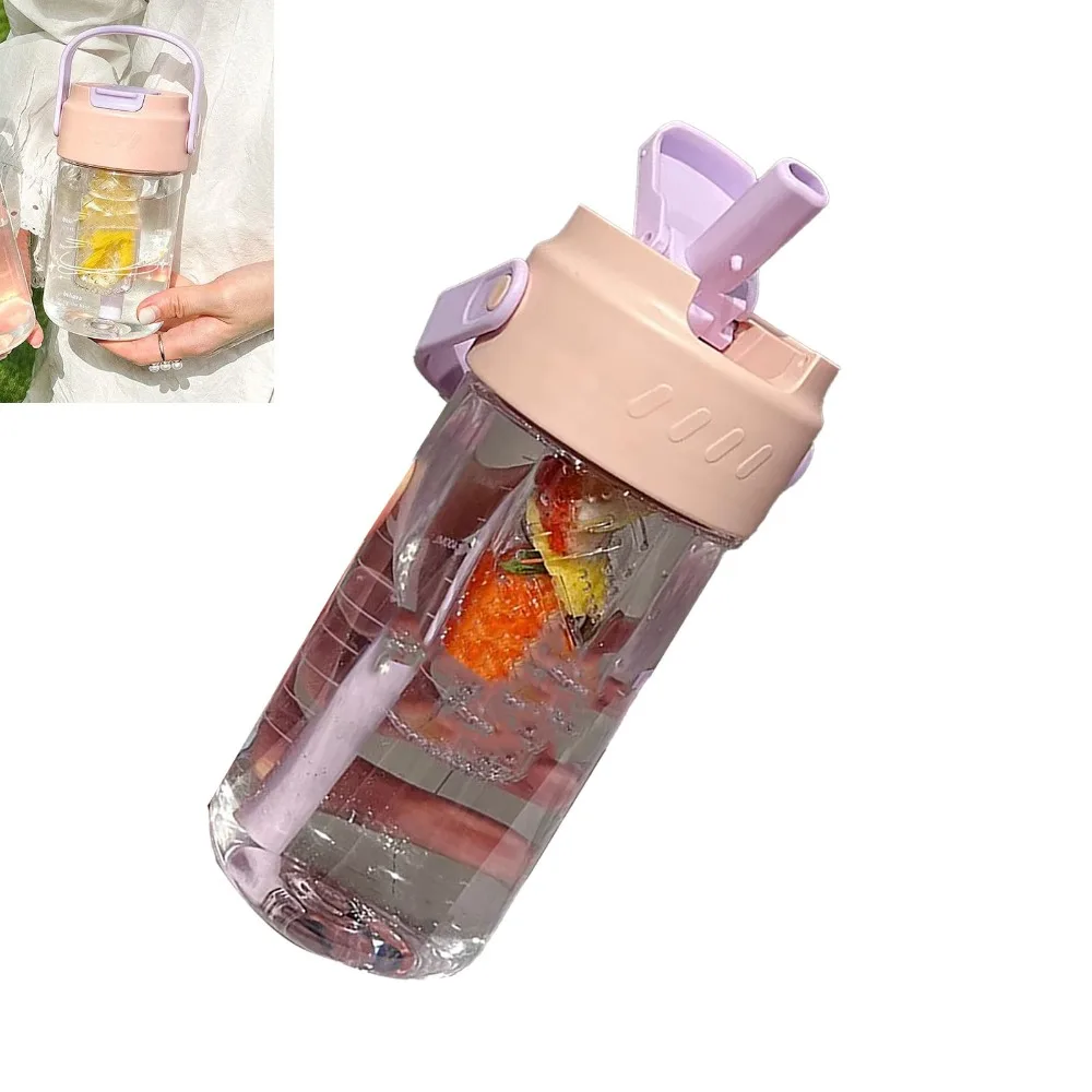 Space Saving 800ml Water Cup Lovely Print Pattern Resin Tumbler Round Smooth Vibrant Color Juice Cup Water Storage
