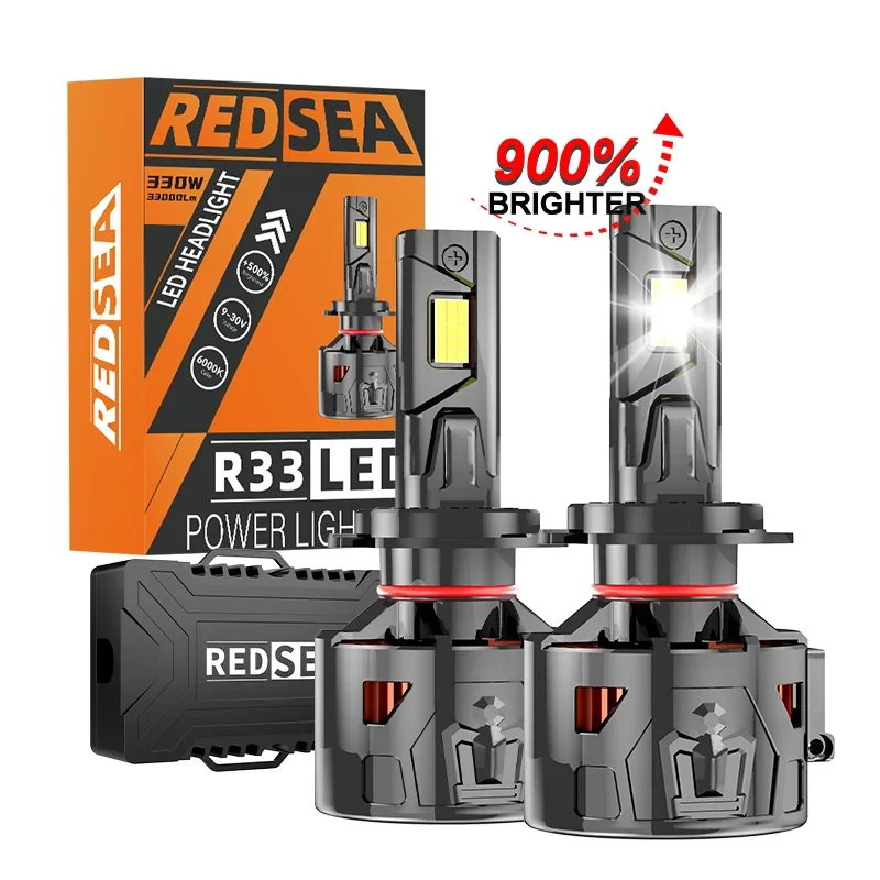 

REDSEA R29 9-32 В 300 Вт 50000 люмен 6500K Canbus H1 H3 H7 H11 Led CSP 6090 Чипы 24 В 9005 9006 h4 H7 Автомобильная светодиодная лампа для фар для автомобиля