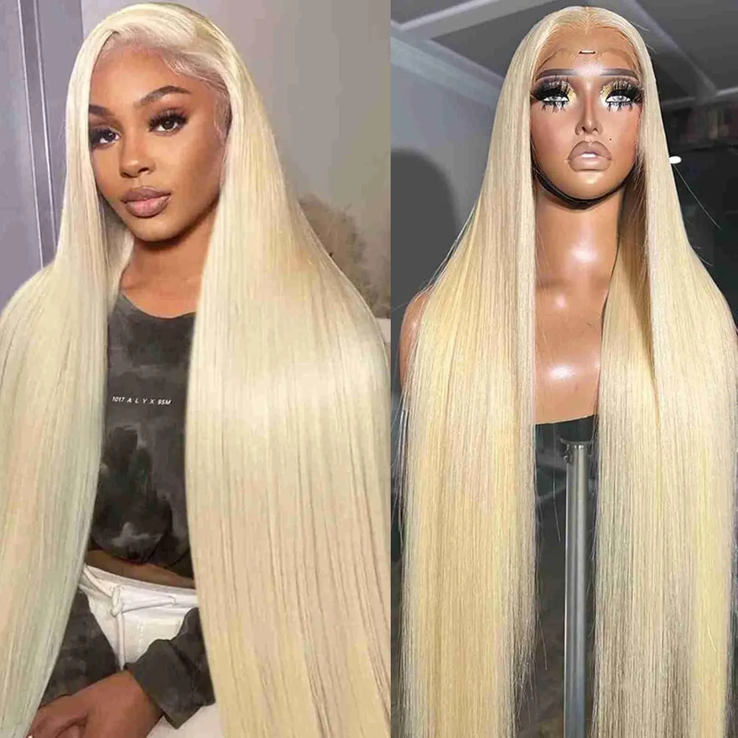 

Прямой парик из натуральных волос 613 HD Lace Front 13x6, блонд, 13x4, бразильские волосы, 40-42 дюйма, для женщин