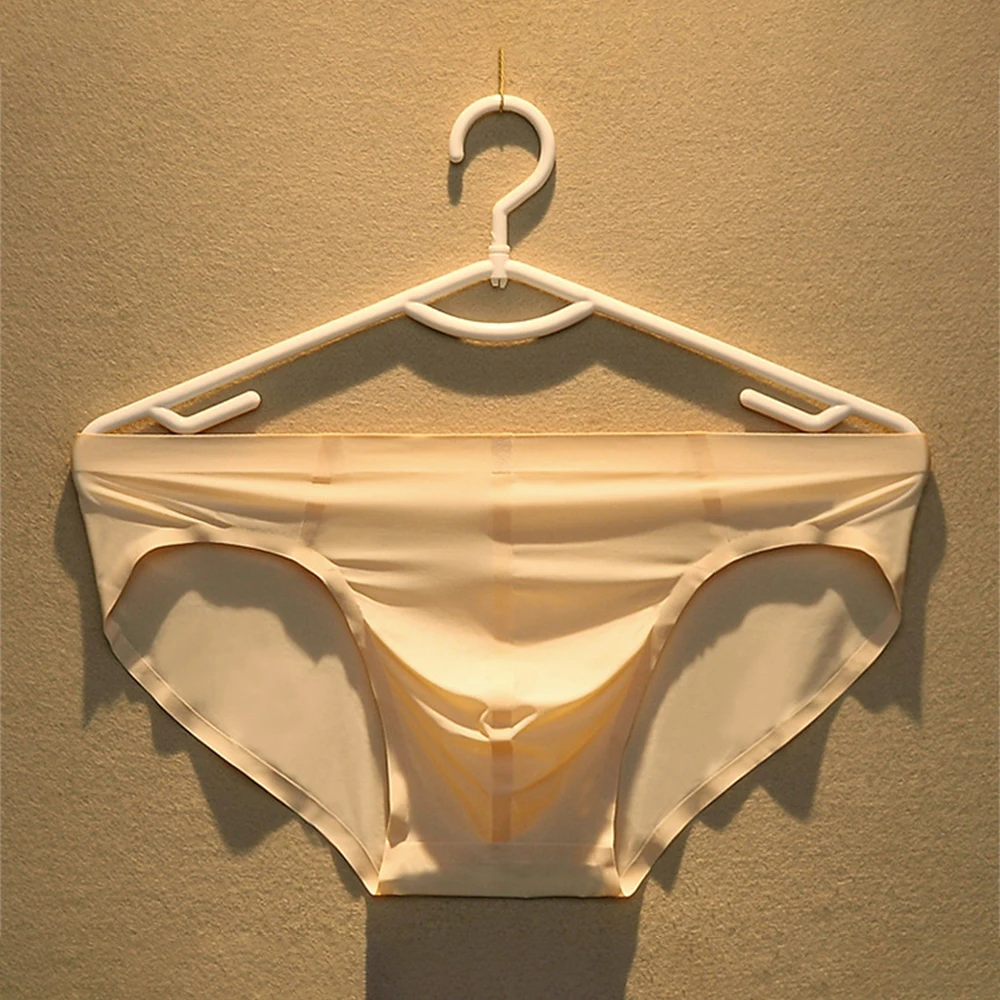 Knickers Thongs Panty Mens Briefs Men\'s Solid Color Breathable Ice Silk Boxer Briefs Soft Bottom Shorts Sexy Underwear