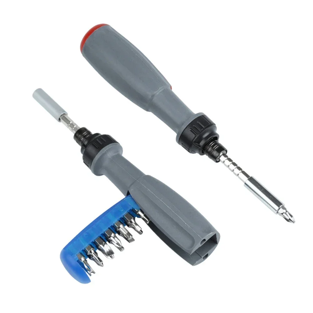 Ergonomic Ratchet Screwdriver Set with Forward & Reverse Adjustment 15 Telescopic Pieces for Household Tool Repairs