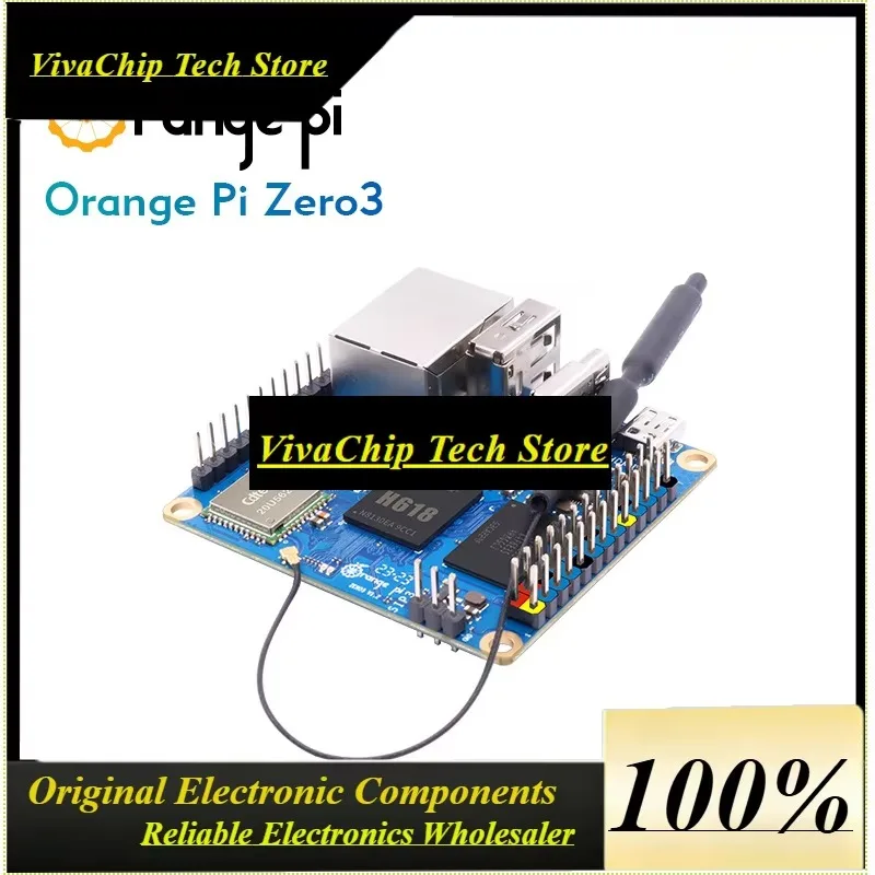 VoFSOrange Pi Zero 3 1GB Ram DDR4 Allwinner H618 WiFi5+Bluetooth5.0 Mini PC Development Board Orange Pi Zero3 Single Board Comp