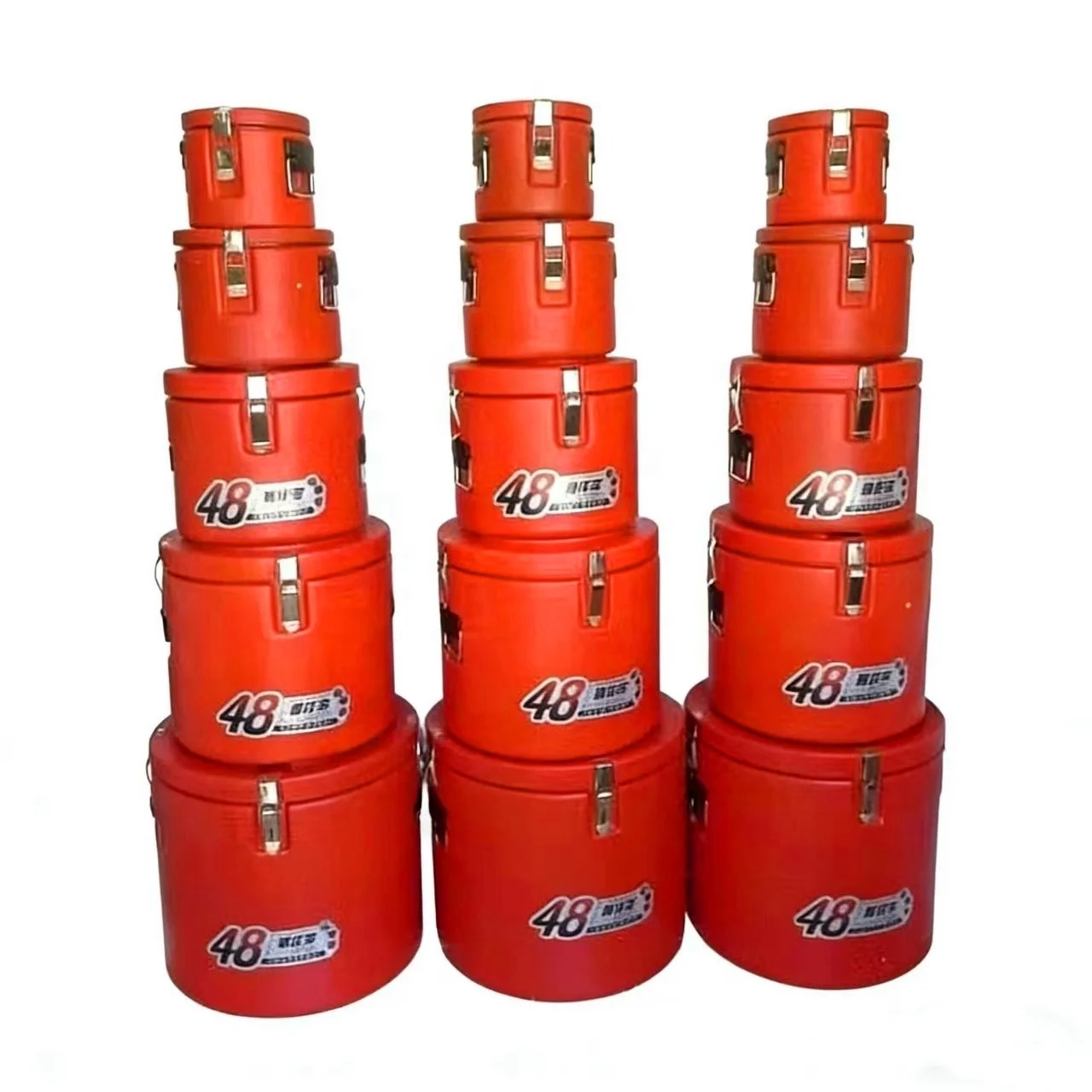

Stainless Steel High Quality Insulated Thermal Barrel Big Capacity Cooler Box Food Warmer 5pcs Set