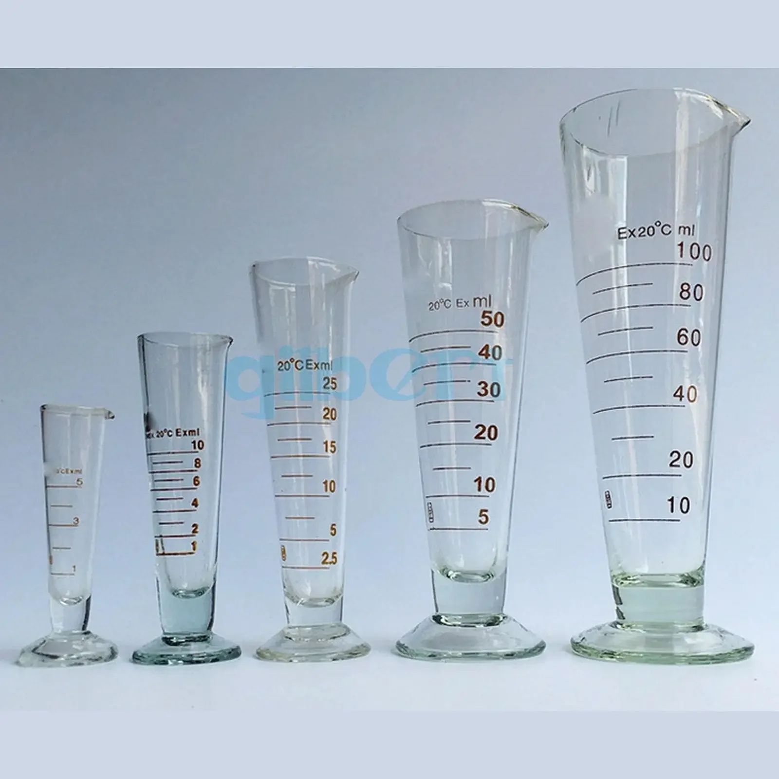 5/10/20/50/100/1000ml Lab Glass Footed Apothecary Measuring Cone Beaker Conical