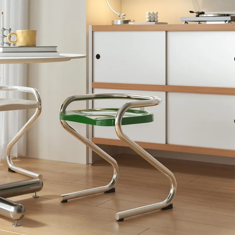 Colored cream dining chairs Home cafe ins Internet celebrity restaurant Casual back stool