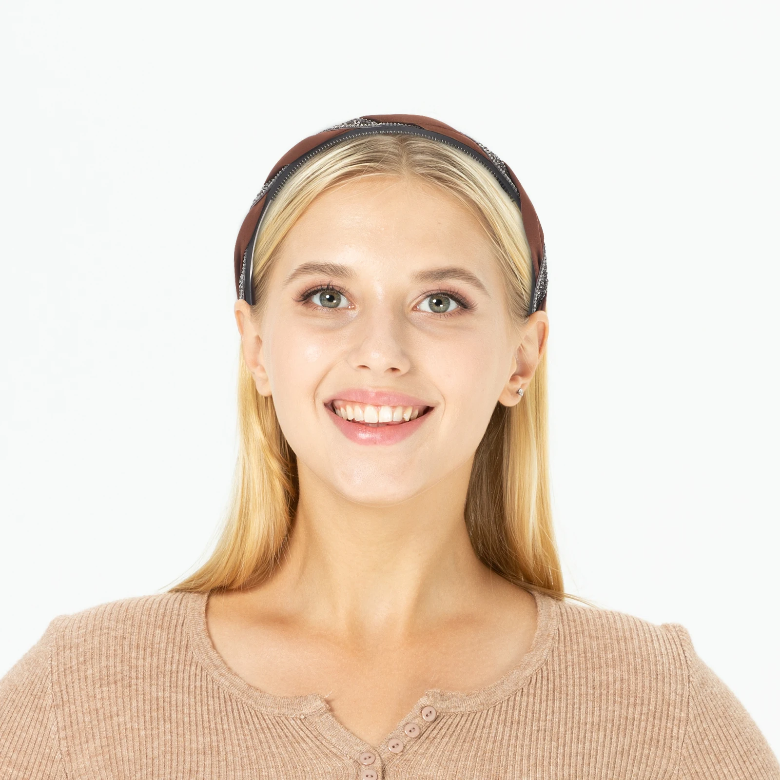 

2 Pcs Twist Headband Embellished Hairband Headpiece for Women Bride Accessories Miss