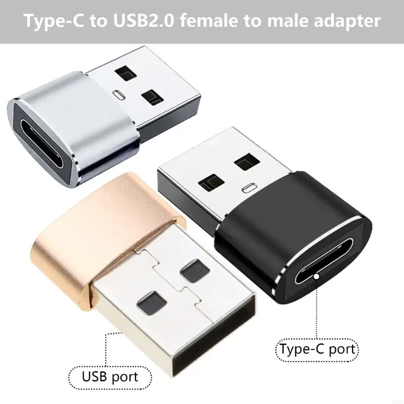 Convertidores carga Y5LC tipo cargador USB 2.0, adaptadores USB macho a USB C