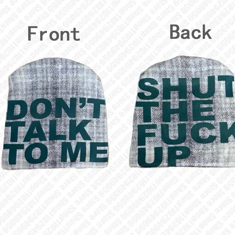 Cute Punk Knitted Hat Emo Men's Caps 2000s Women's Winter Hat Gothic Trend Vintage Print Beanies Y2k Harajuku Funny Hats Beanie
