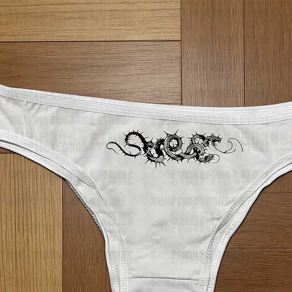 Y2k Graphic Underpants Retro Kawaii girls Aesthetic Pattern Underpants 2000s Streetwear Fairy Female Underwear Women Clothes