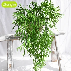 80 cm Artificial succulent plants for decoration Deer horn ferns  Home Party Green wall hanging plant wall decoration Vine