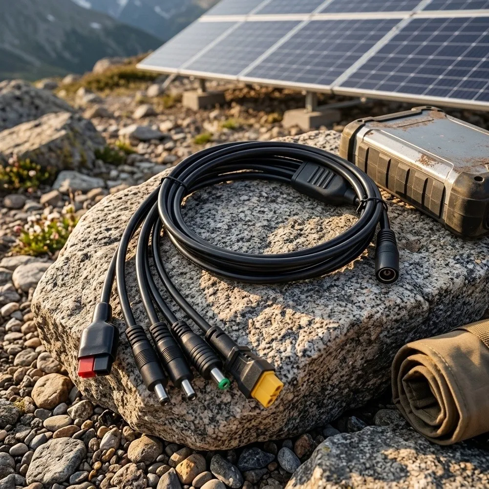 Lightweight Charging Cable For Travel Solar Charging Cable Photography Charging Wire Solar Charging Cable Bend Resistance Design