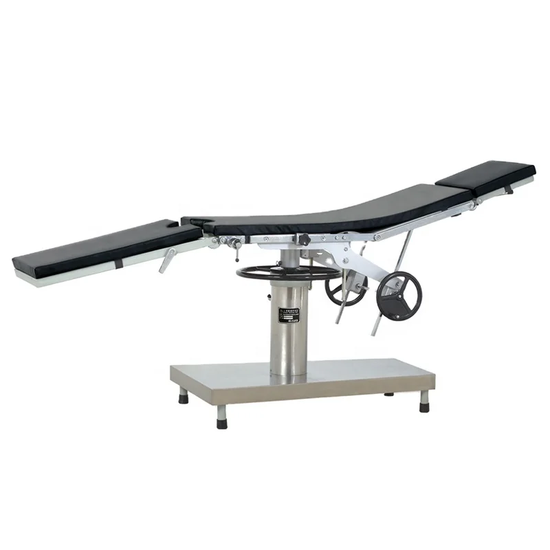 304 Stainless Steel Manual Operating Table Medical Surgical Bed for Hospital and Clinic