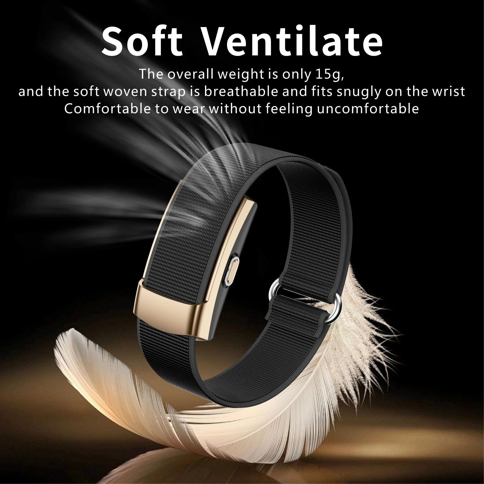 QX Air 25 Days Battery Life Heart Rate & Sleep Tracker Real-time Monitoring Light Exercise IP68 Waterproof Smart Band Bracelet