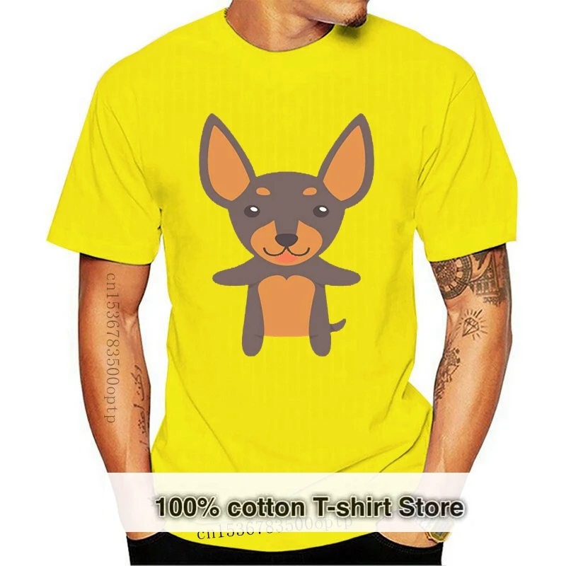 2024 Fashion Men T shirt Miniature Pinscher T Shirt Zwergpinscher   Min Pin  100% Cotton