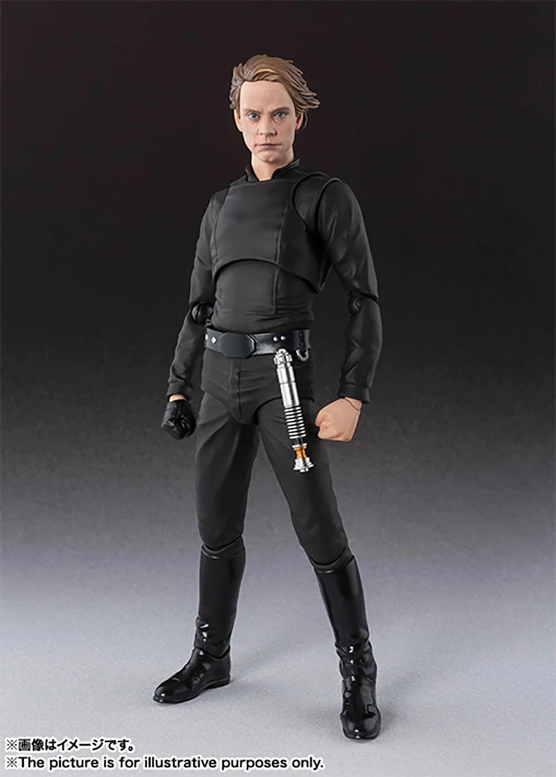 Série Anime Star Wars Shf Figure, Luke Skywalker Action Figure, Cavaleiro Jedi, Anakin Negro, Estatueta de Modelo Móvel, Brinquedo, Presente de Aniversário