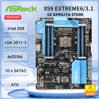 X99 X99M Motherboard Asrock X99 EXTREME6/3.1 Motherboard LGA 2011-V3 DDR4 128GB support E5-2670 v3 i7-6900K E5-2630 v4 cpu E-ATX