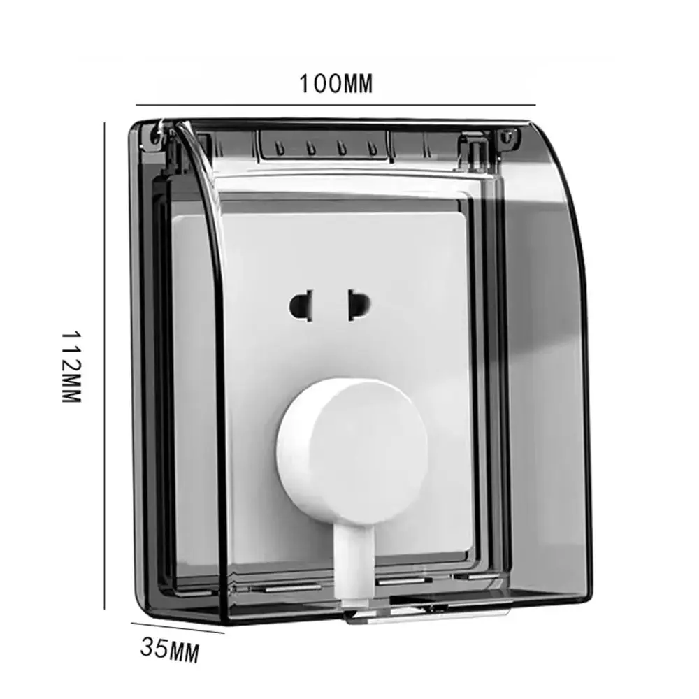Wall-mounted Switch Protective Cover Self-Adhesive 86 Type Socket Waterproof Box Plastic Electric Plug Cover Wall